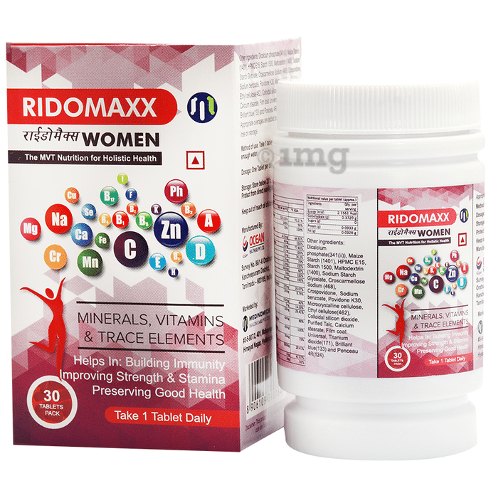 Ridomaxx Women Minerals Vitamins and Trace Elements Tablet