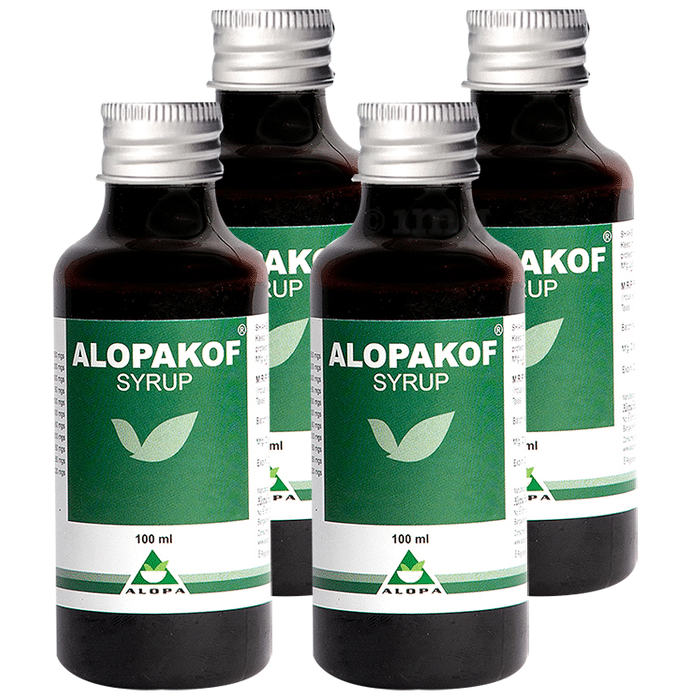 Alopakof Cough Syrup for Allergies & Dry Cough (100ml Each)