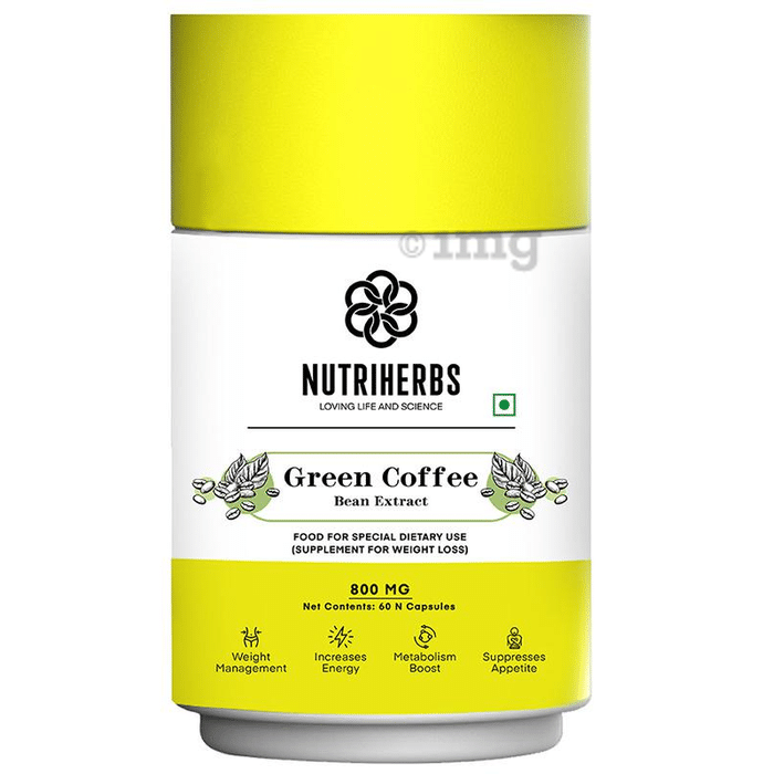 Nutriherbs Green Coffee Bean Herbs for Weight Management & Metabolism | Capsule