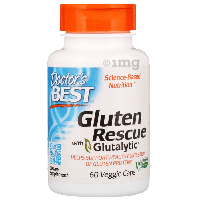 Doctor's Best Gluten Rescue with Glutalytic Veggie Capsule | For Healthy Digestion of Gluten Protein