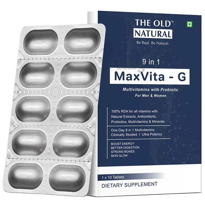 The Old Natural 9 In 1 Max Vita-G Multivitamin Tablet  for Men For Immunity, Stamina & Muscle Support