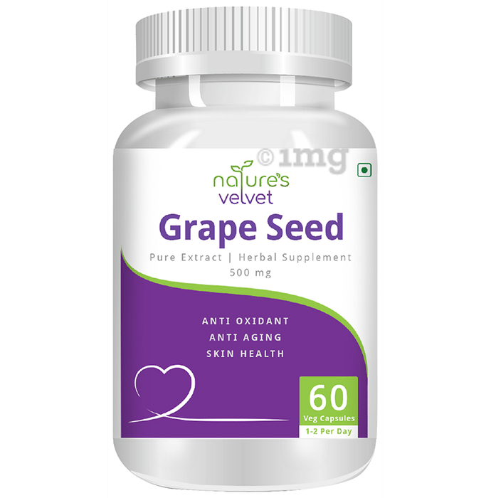 Nature's Velvet Grape Seed Pure Extract 500mg Capsule