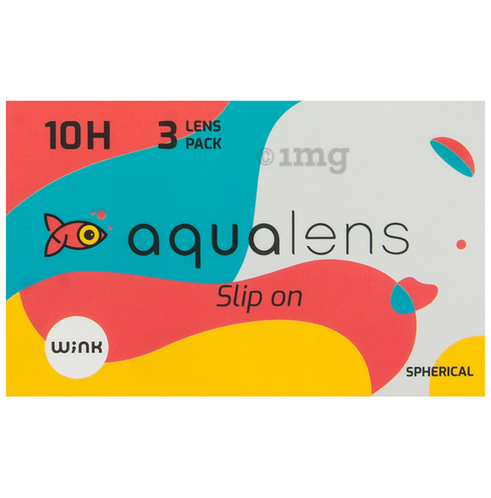Aqualens 10H Monthly Disposable Contact Lens with UV Protection Optical Power -3.75 Transparent Spherical
