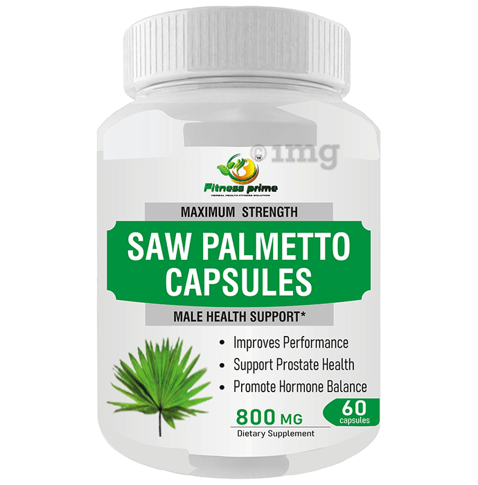 Fitness Prime Maximum Strength Saw Palmetto Male Health Support 800mg Capsule