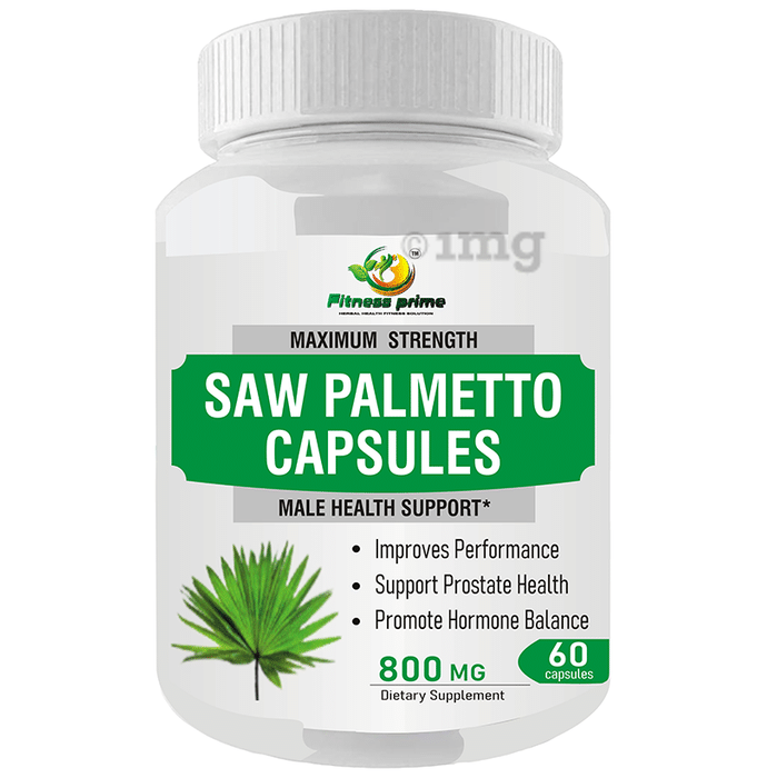 Fitness Prime Maximum Strength Saw Palmetto Male Health Support 800mg Capsule