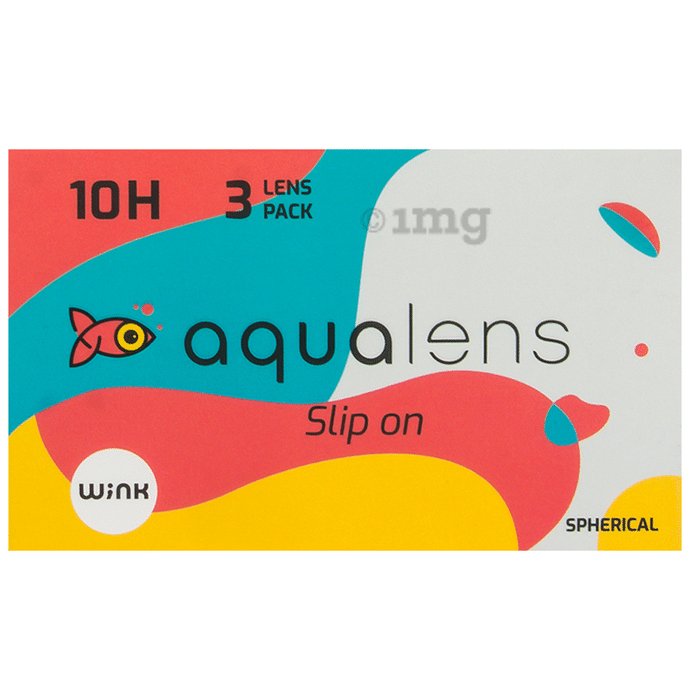 Aqualens 10H Monthly Disposable Contact Lens with UV Protection Optical Power -2.5 Transparent Spherical