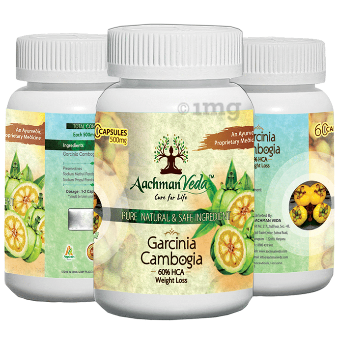 Aachman Veda Garcinia Cambogia 500mg 60% HCA Weight Loss ...