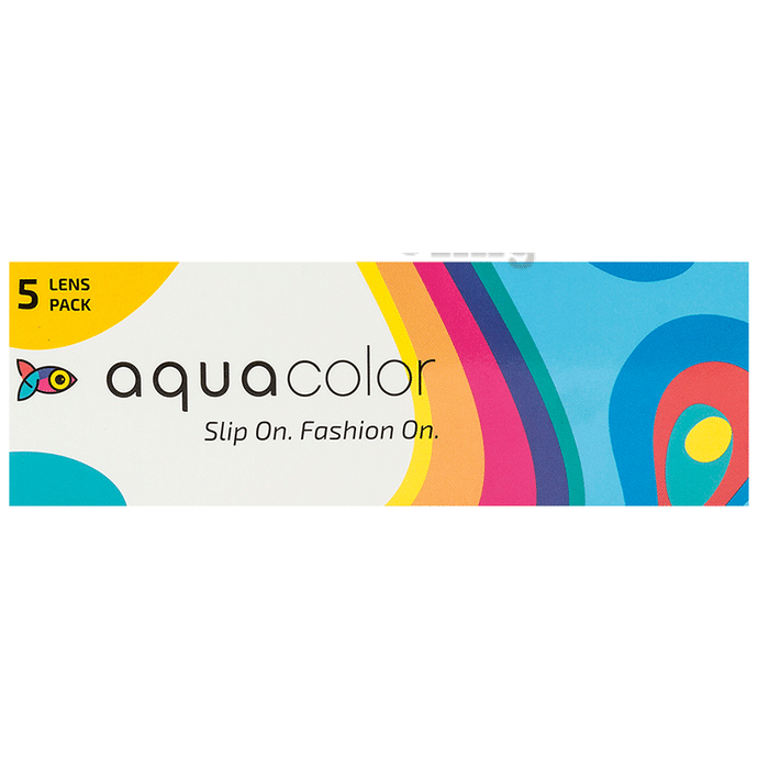 Aquacolor Daily Disposable Colored Contact Lens with UV Protection Optical Power -0.75 Green