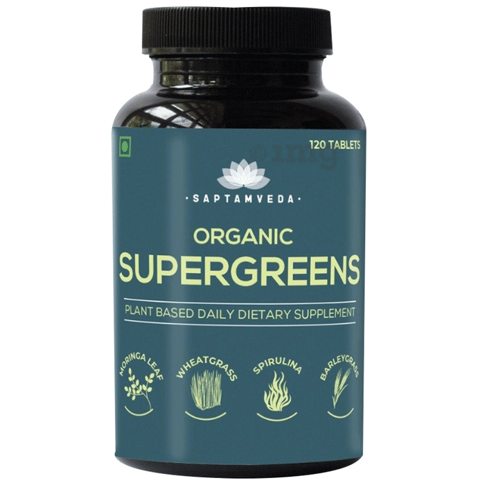 Saptamveda Organic Supergreens Tablet (120 Each)