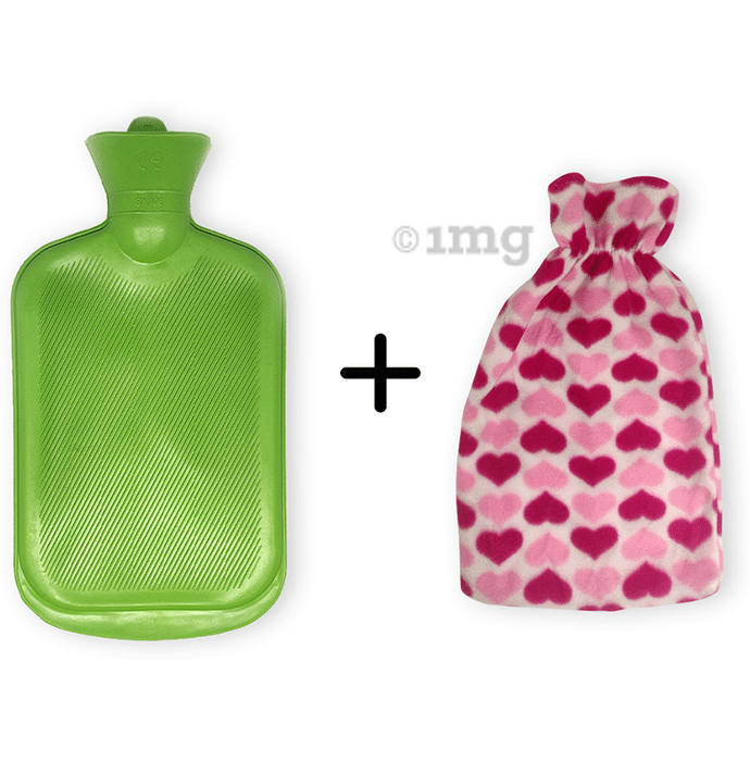Sahyog Wellness Green Hot Water Bottle/Bag with Cover-Cover Color May Vary