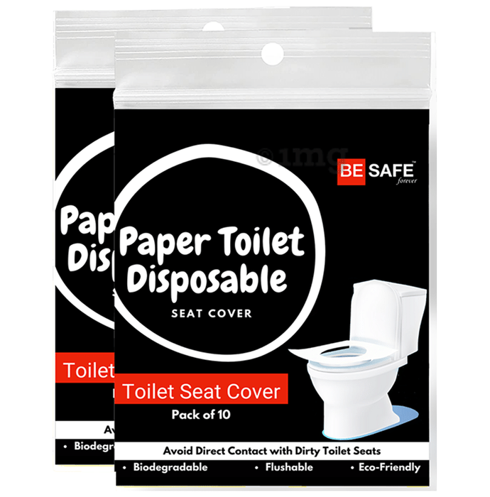 Be Safe Forever Disposable Paper Toilet Seat Cover (10 Each) Black