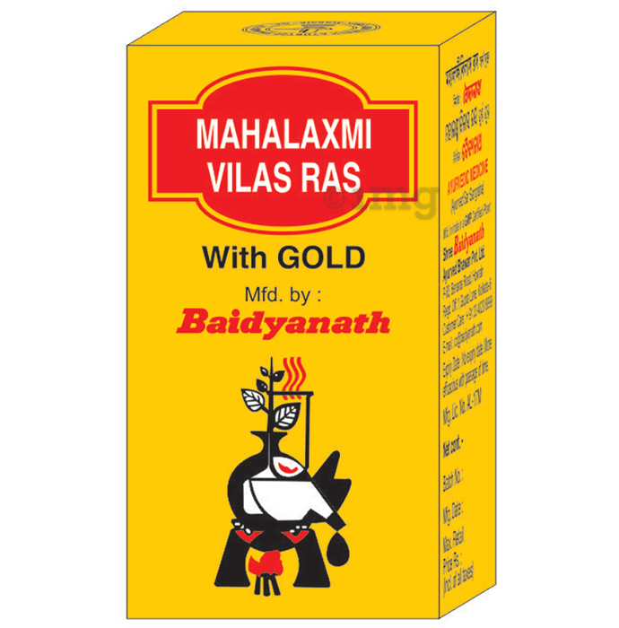 Baidyanath Mahalaxmi Vilas Ras with Gold | Manages Cold, Cough & Fever