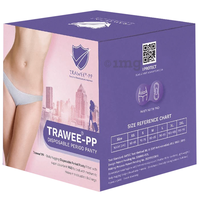 Trawee -PP Disposable Period Panty Small White