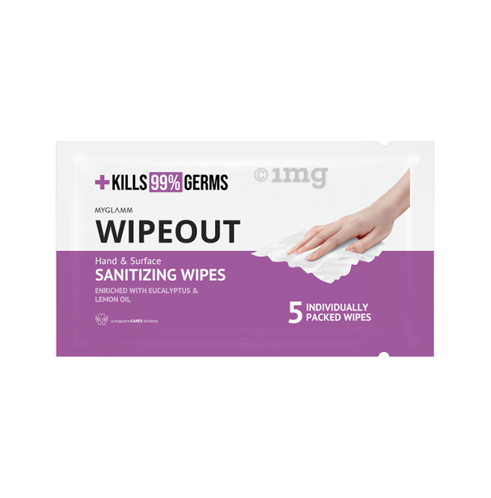 Myglamm Combo Pack of Wipeout  Sanitizing Wipes (5 Pcs Each)