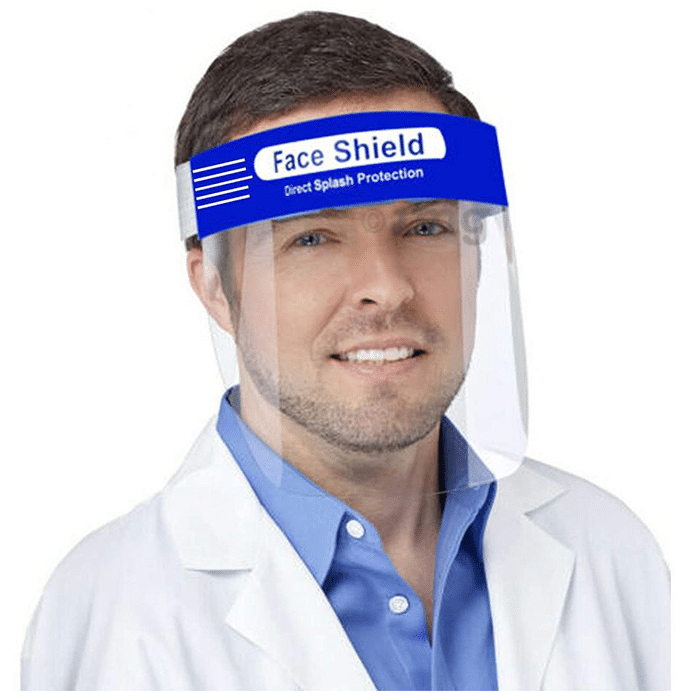 Medi Karma Direct Splash Protection Face Shield Mask Free Size Clear