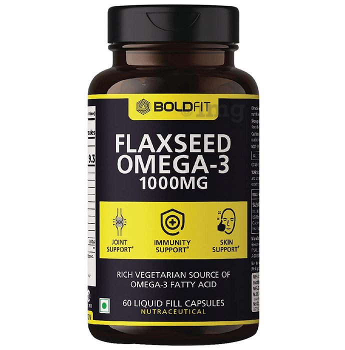 Boldfit Flaxseed Omega 3 1000mg Liquid Fill Capsule