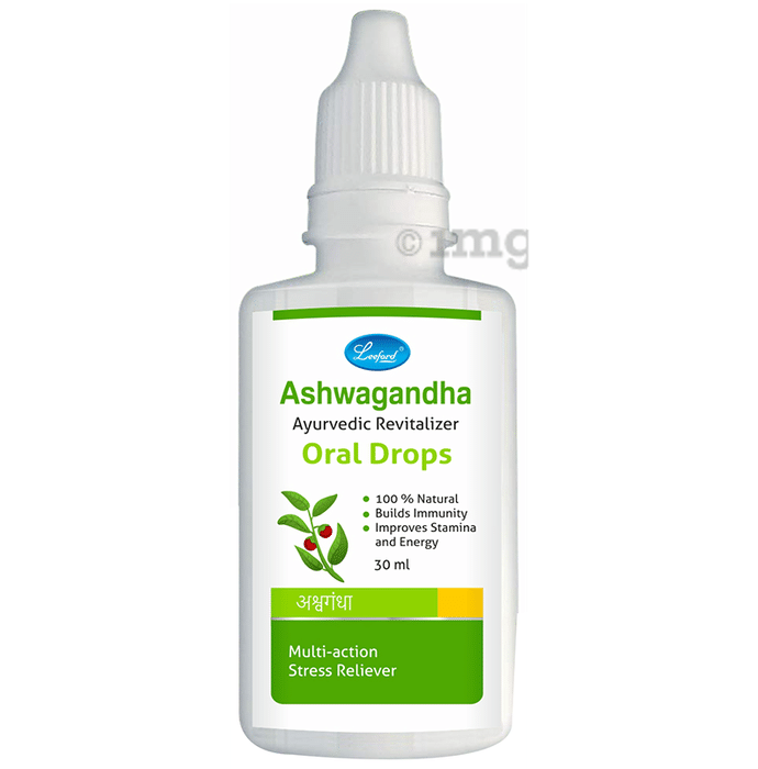 Leeford Ashwagandha Ayurvedic Revitalizer Oral Drops for Immunity, Stamina & Energy