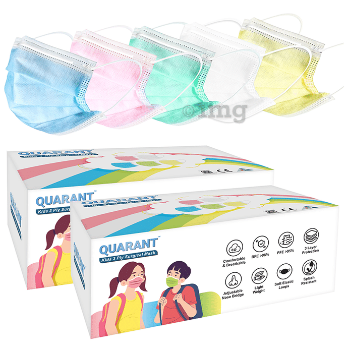 Quarant Kids 3 Ply Surgical Mask (50 Each) Assorted