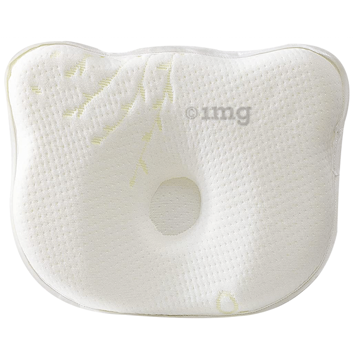 The White Willow Memory Foam Infant Baby Head Shaping Pillow White