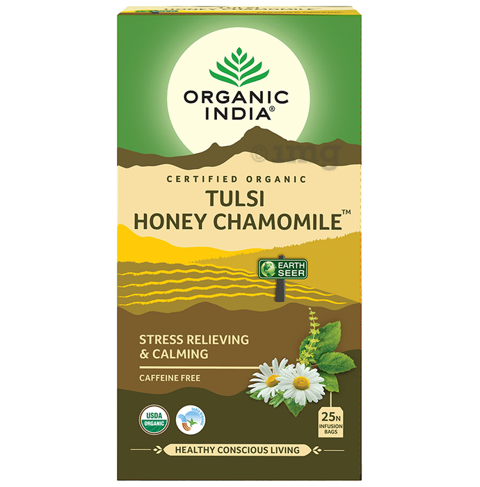 Organic India Tulsi Honey Chamomile Green Tea