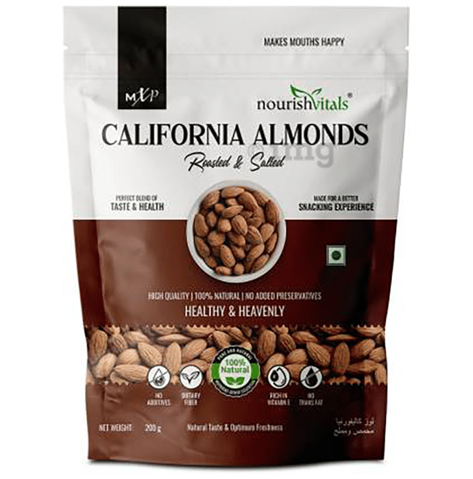 NourishVitals California Almond Roasted & Salted