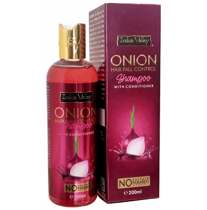 Indus Valley Onion Hair Fall Control Shampoo with Conditioner: Buy pump  bottle of 200 ml Shampoo at best price in India | 1mg