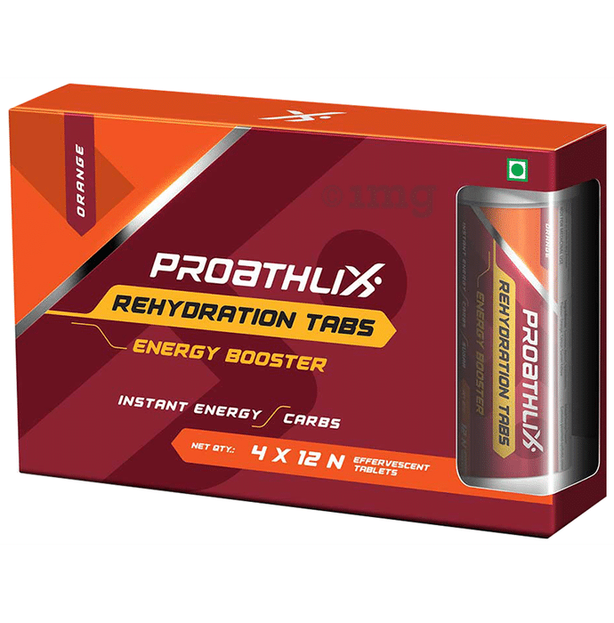 Proathlix Combo Pack of Rehydration Effervescent Tablet (12 Each) Orange