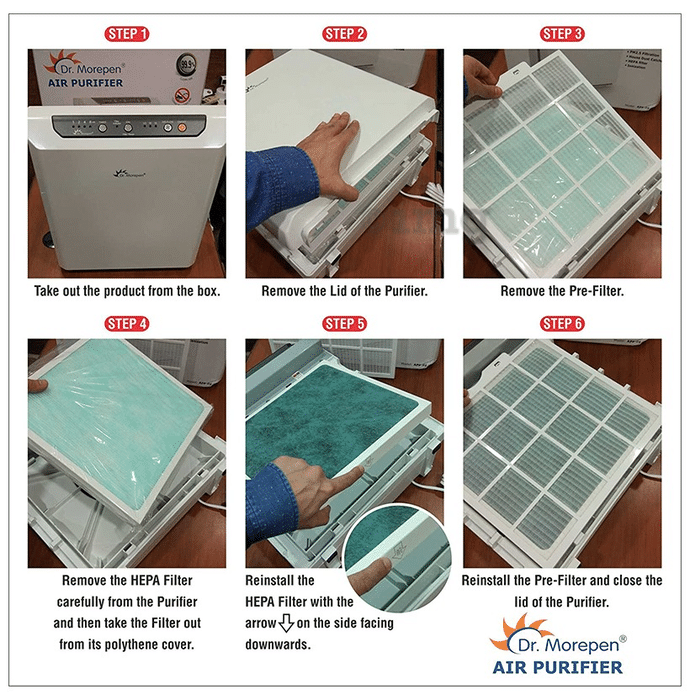 Dr morepen air purifier clearance filter