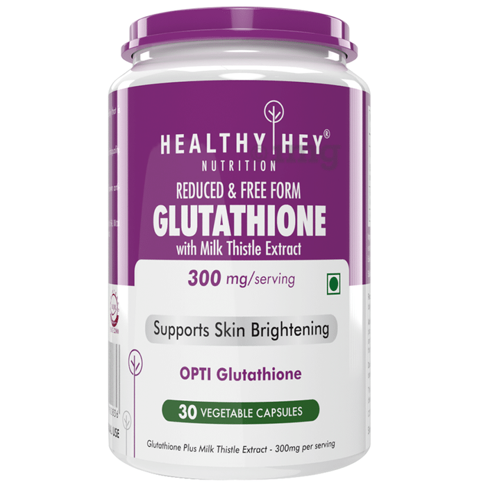 HealthyHey Nutrition Glutathione with Milk Thistle Extract Vegetable Capsule