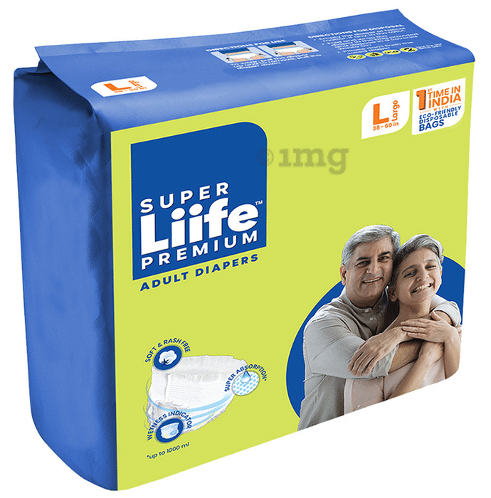 Super Liife Premium Adult Diaper (20 Each) Large
