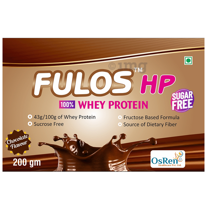 Fulos HP Whey Protein | Sugar Free | Flavour Chocolate Powder