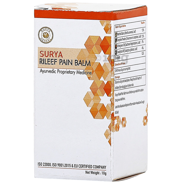 Surya Herbal Rileef Pain Balm (10gm Each)