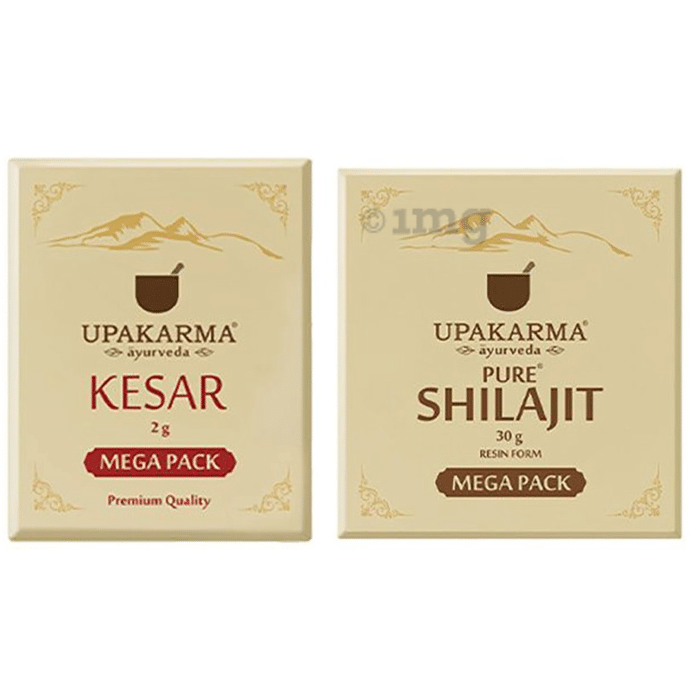 Upakarma Ayurveda Combo Pack of Kesar 2gm & Pure Shilajit 30gm