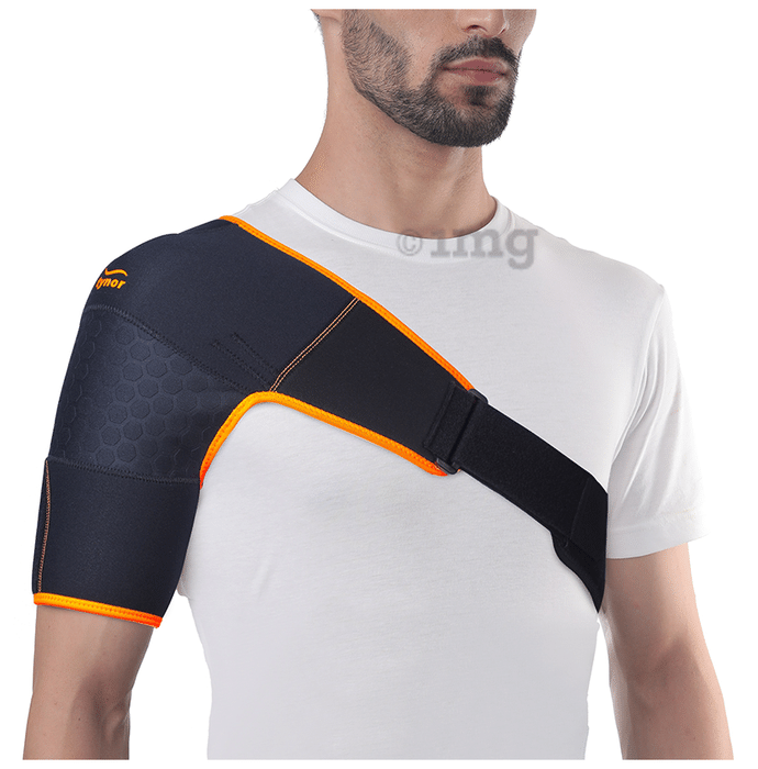 Tynor Shoulder Support Double Lock (Neo) Universal Orange & Black