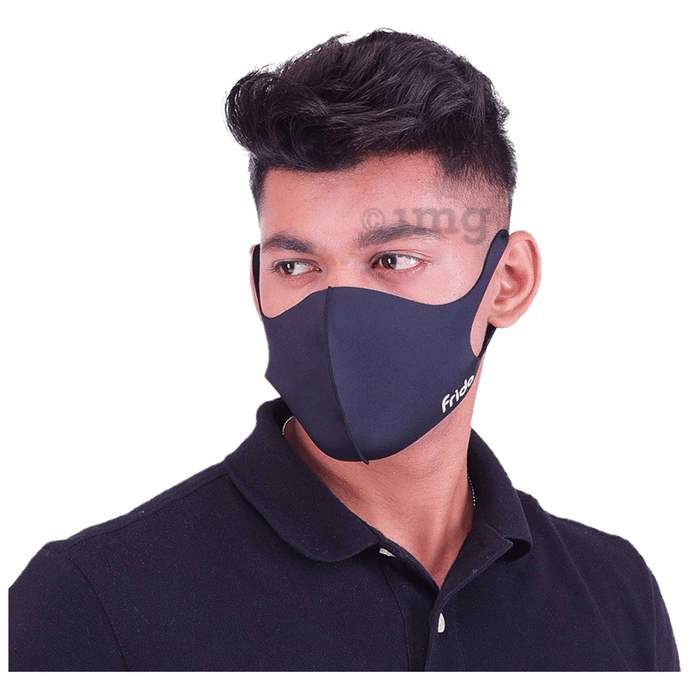 Frido Ultra Comfortable Stylish Face Mask without Valve Midnight Black