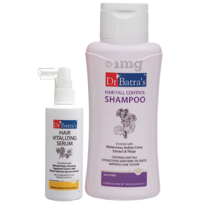 Dr Batra's Combo Pack of Hair Vitalizing Serum 125ml and Hair Fall Control Shampoo 500ml