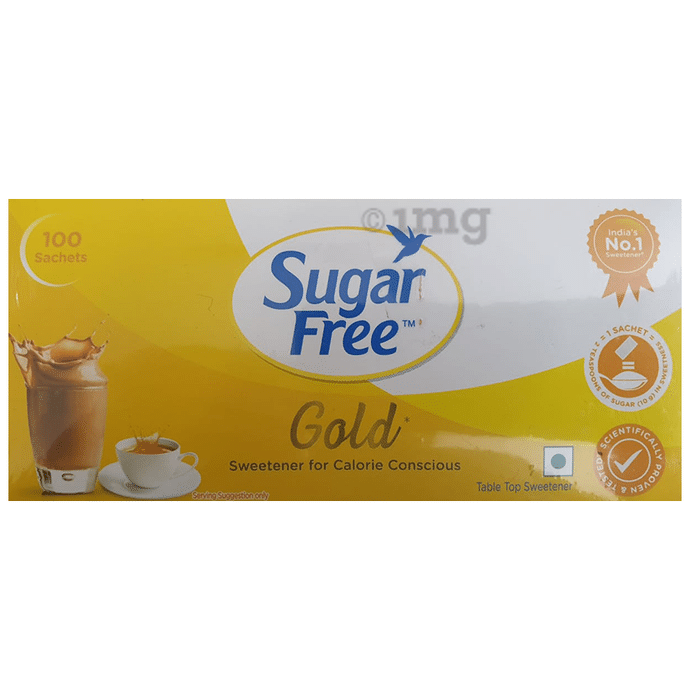 Sugar Free Gold Sweetener for Calorie Conscious (100 Sachet Each)