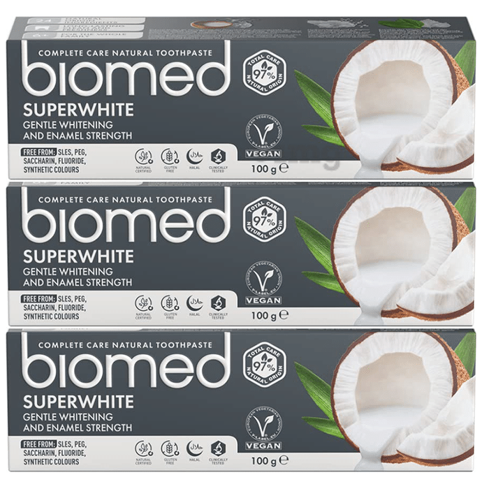Biomed Complete Care Natural Toothpaste (100gm Each) Superwhite