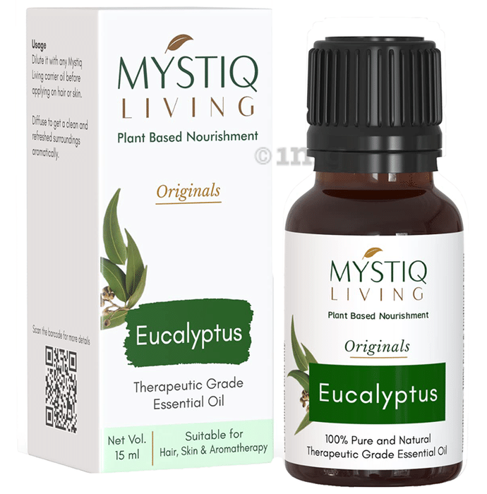 Mystiq Living Eucalyptus Essential Oil 100% Pure Therapeutic Grade