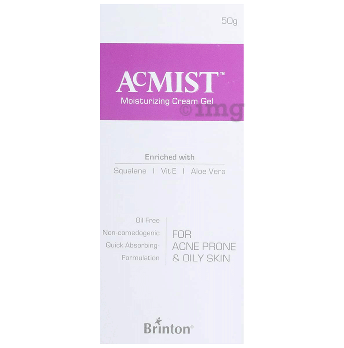 Acmist Moisturising Gel with Squalane, Vitamin E & Aloe Vera | Non-Comedogenic | Derma Care | For Acne Prone & Oily Skin