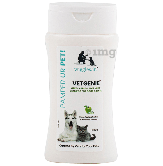 Wiggles Vetgenie Green Apple & Aloe Vera Shampoo for Dogs & Cats