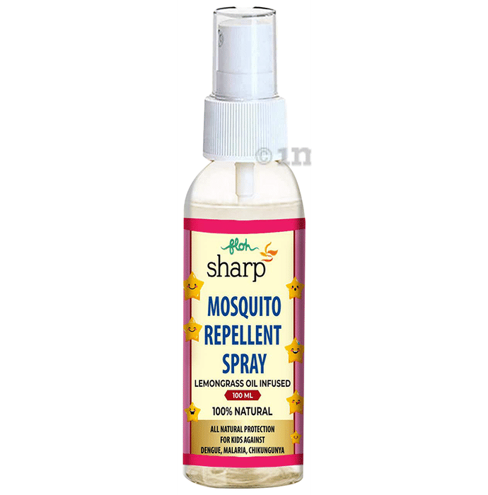 FLOH Sharp Mosquito Repellent Spray Lemongrass Oil Infused
