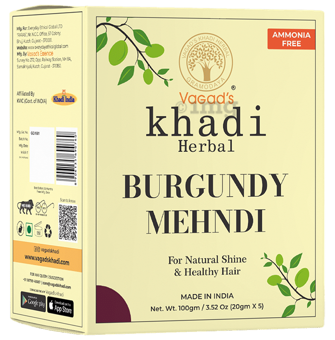 Buy Vagad's khadi Herbal Brown Mehndi - For Natural Shine & Healthy Hair,  Ammonia Free Online at Best Price of Rs 140.06 - bigbasket