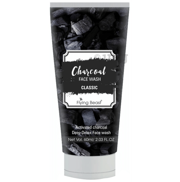 Flying Beast Classic Activated Charcoal Deep Detox Face Wash