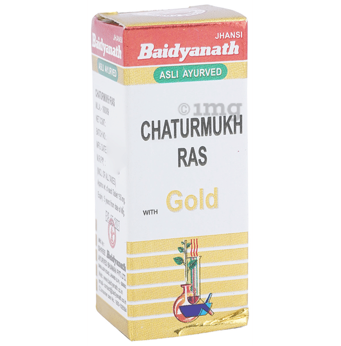 Baidyanath (Jhansi) Chaturmukh Ras with Gold Tablet