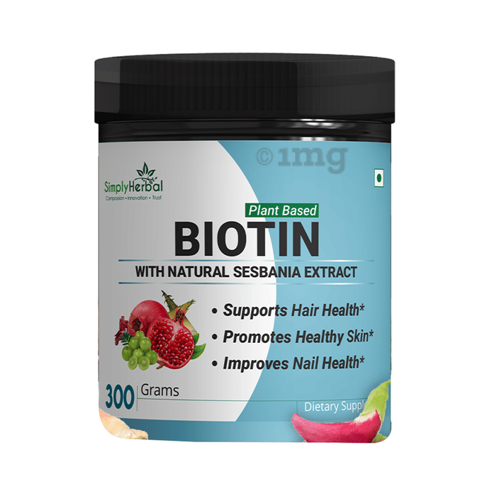 Simply Herbal Plant Based Biotin Buy jar of 300 gm Powder at best