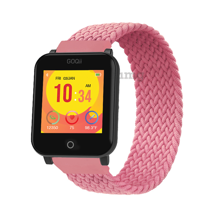 GOQii Vital Junior Fitness with 3 Months Health & Personal Coaching Smart Watch Bubblegum Pink
