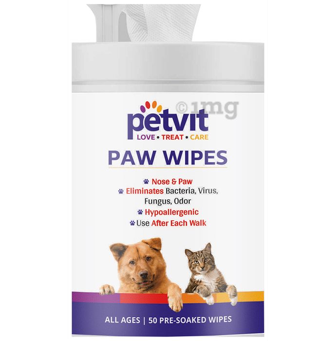 Petvit Paw Wipes (50 Each)