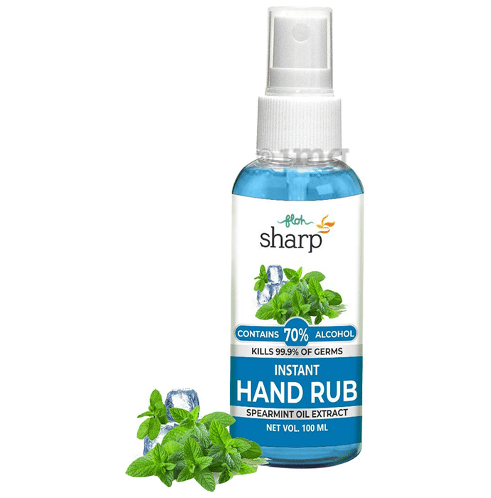 FLOH Sharp Instant Hand Rub Sanitizer (100ml Each) Spearmint Oil Extract