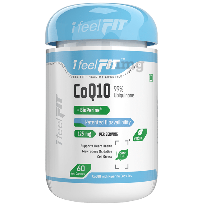 iFeelFIT CoQ10 99% Ubiquinone + Bioperine 125mg Veg.Capsule